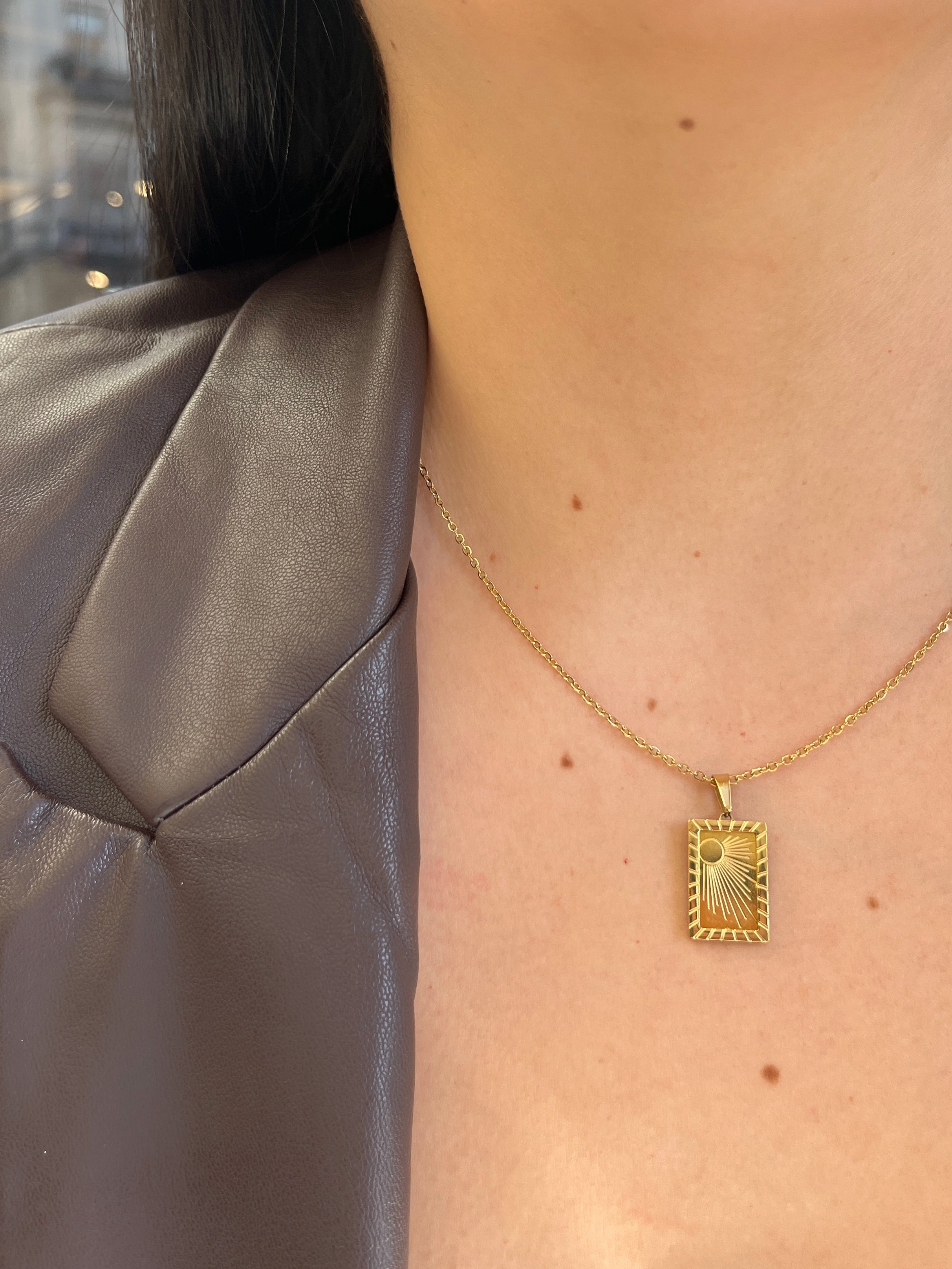 Waterproof Sun pendant necklace