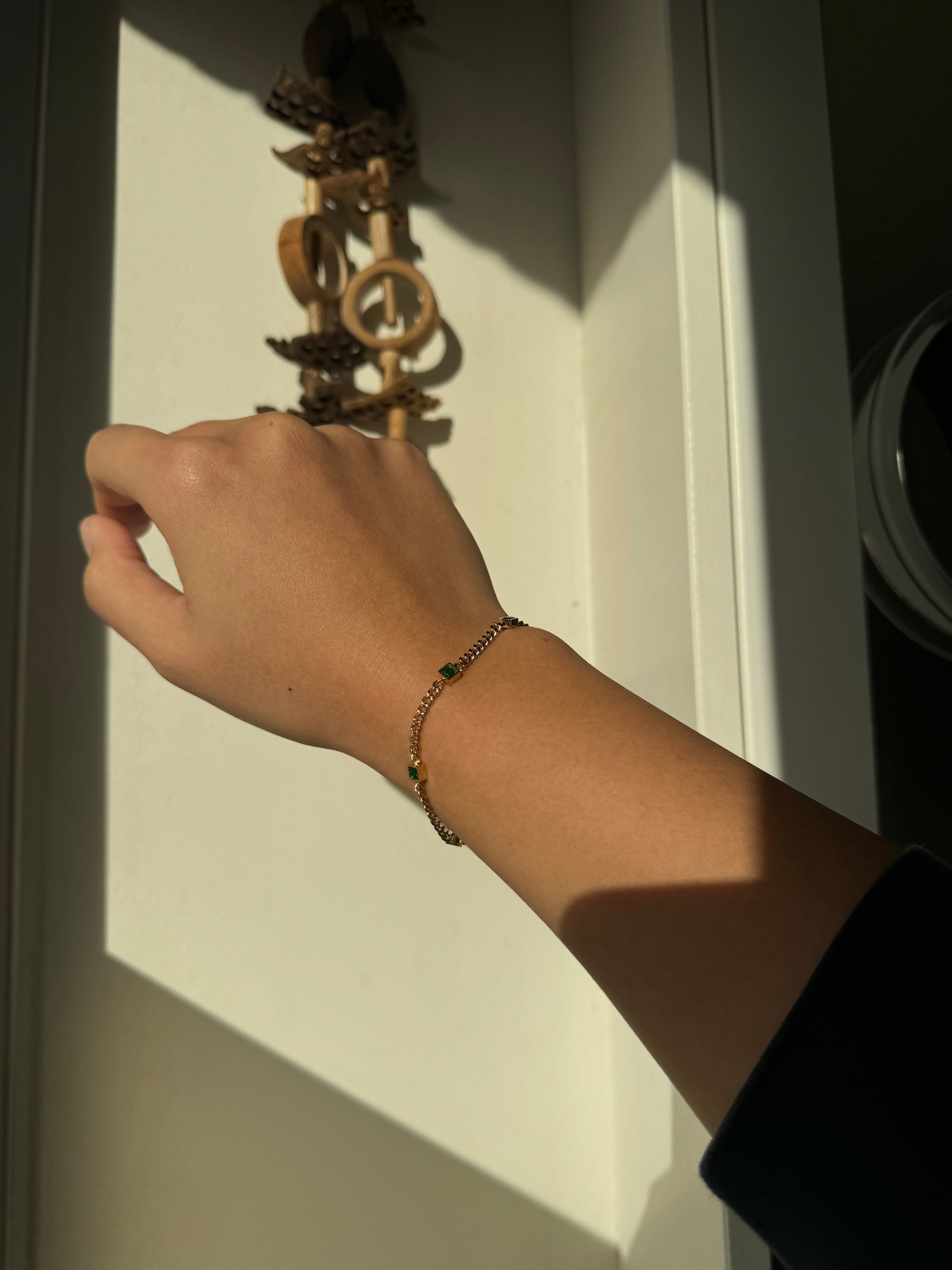 Waterproof Emerald bracelet