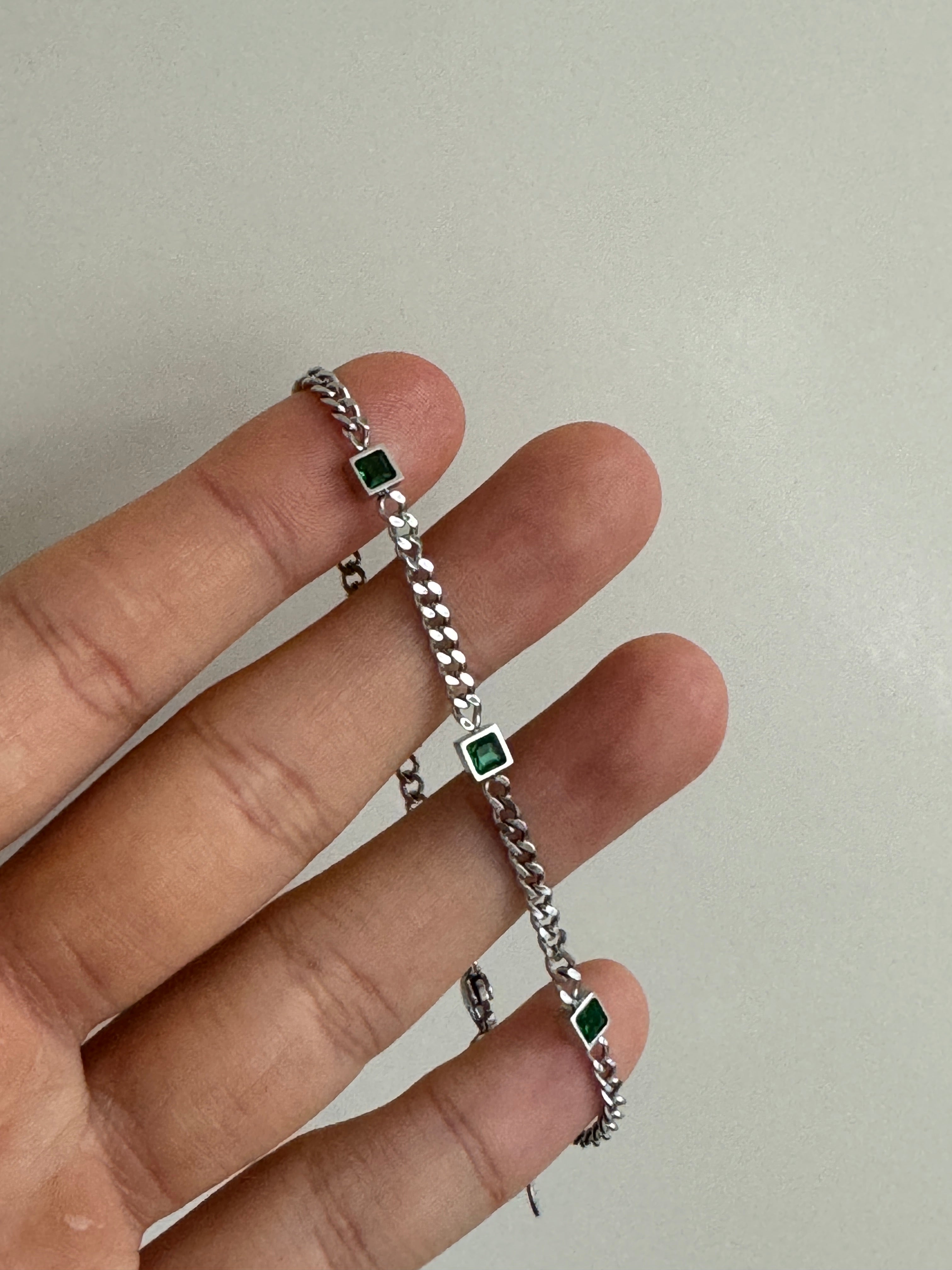 Waterproof Emerald bracelet